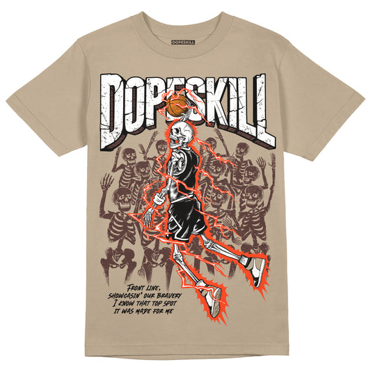 Jordan 1 High OG “Latte” DopeSkill Medium Brown T-shirt Thunder Dunk Graphic Streetwear