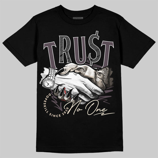 A Ma Maniére x Air Jordan 3 Black Violet Ore DopeSkill T-Shirt Trust No One Graphic Streetwear - Black