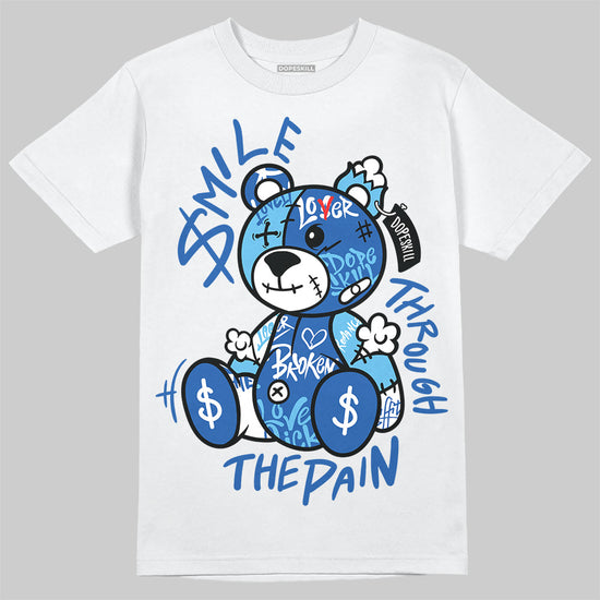 Jordan 12 “Blueberry” DopeSkill T-Shirt Smile Through The Pain Graphic Streetwear - White