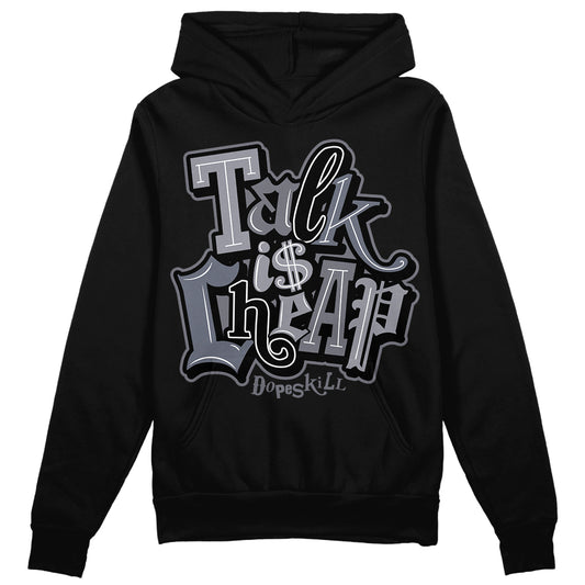 Jordan 14 Retro 'Stealth' DopeSkill Hoodie Sweatshirt Talk Is Chip Graphic Streetwear - Black