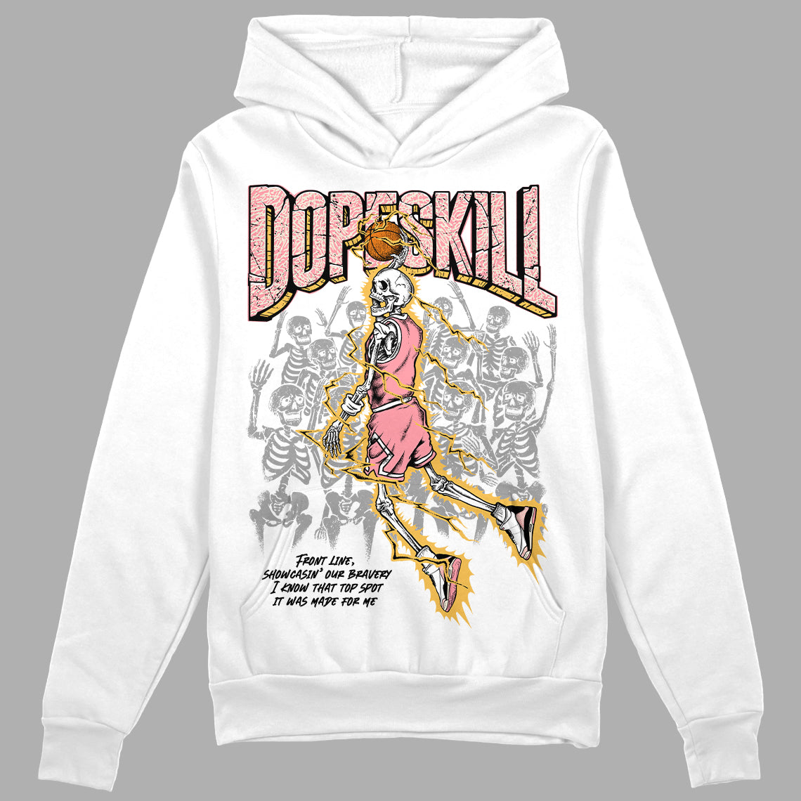 Jordan 3 GS “Red Stardust” DopeSkill Hoodie Sweatshirt Thunder Dunk Graphic Streetwear - White 