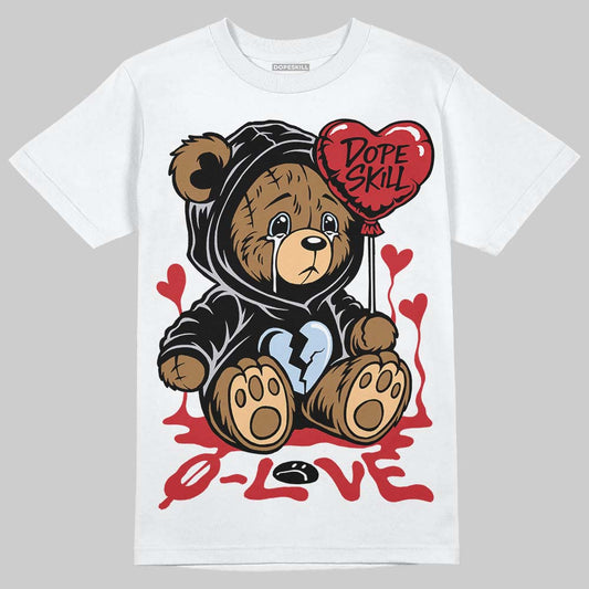 Jordan 5 Retro OG Black Metallic Reimagined DopeSkill T-Shirt Broken Bear Graphic Streetwear - White