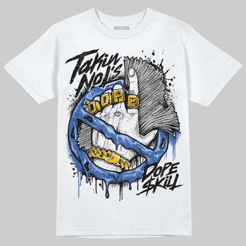 Awake NY x Jordan 5 Retro 'Black Racer Blue' DopeSkill T-Shirt Takin No L's Graphic Streetwear - White 