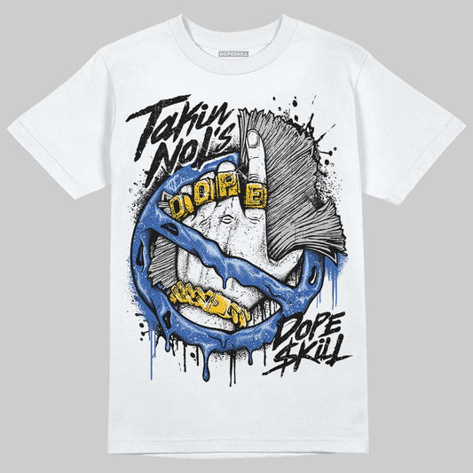Awake NY x Jordan 5 Retro 'Black Racer Blue' DopeSkill T-Shirt Takin No L's Graphic Streetwear - White 