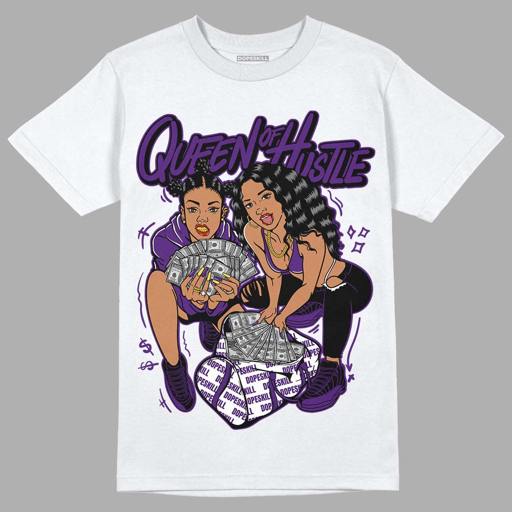 Jordan 12 “Field Purple” DopeSkill T-Shirt Queen Of Hustle Graphic Streetwear - White