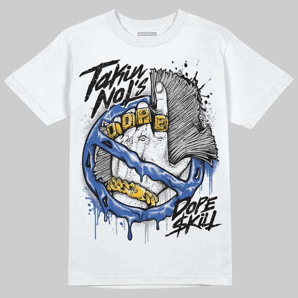 Jordan 1 Low Travis Scott x Fragment DopeSkill T-Shirt Takin No L's Graphic Streetwear - White 