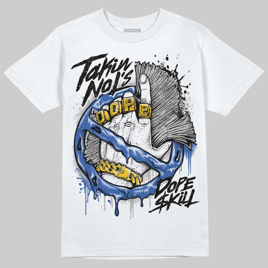 Jordan 1 Low Travis Scott x Fragment DopeSkill T-Shirt Takin No L's Graphic Streetwear - White 