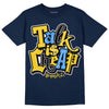 Dunk Low Vintage “Michigan” DopeSkill Midnight Navy T-Shirt Talk Is Chip Graphic Streetwear 