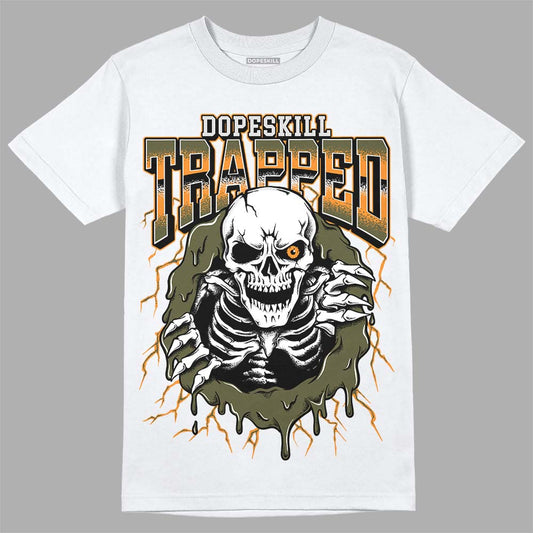 Jordan 5 "Olive" DopeSkill T-Shirt Trapped Halloween Graphic Streetwear - White