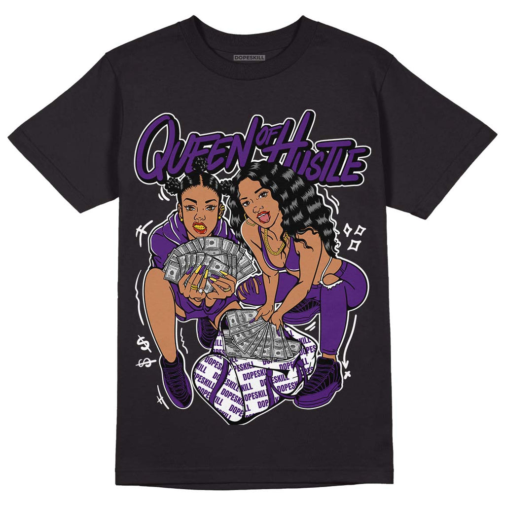 Jordan 12 “Field Purple” DopeSkill T-Shirt Queen Of Hustle Graphic Streetwear - Black