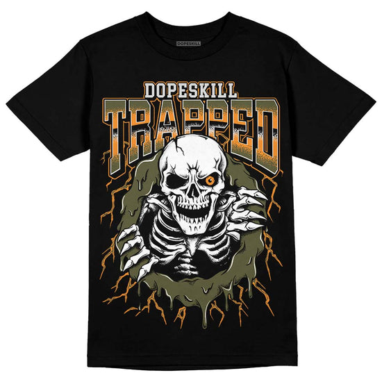 Jordan 5 "Olive" DopeSkill T-Shirt Trapped Halloween Graphic Streetwear - Black