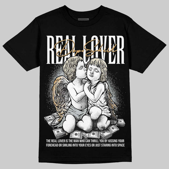 Jordan 5 Retro Reverse Metallic DopeSkill T-Shirt Real Lover Graphic Streetwear - Black