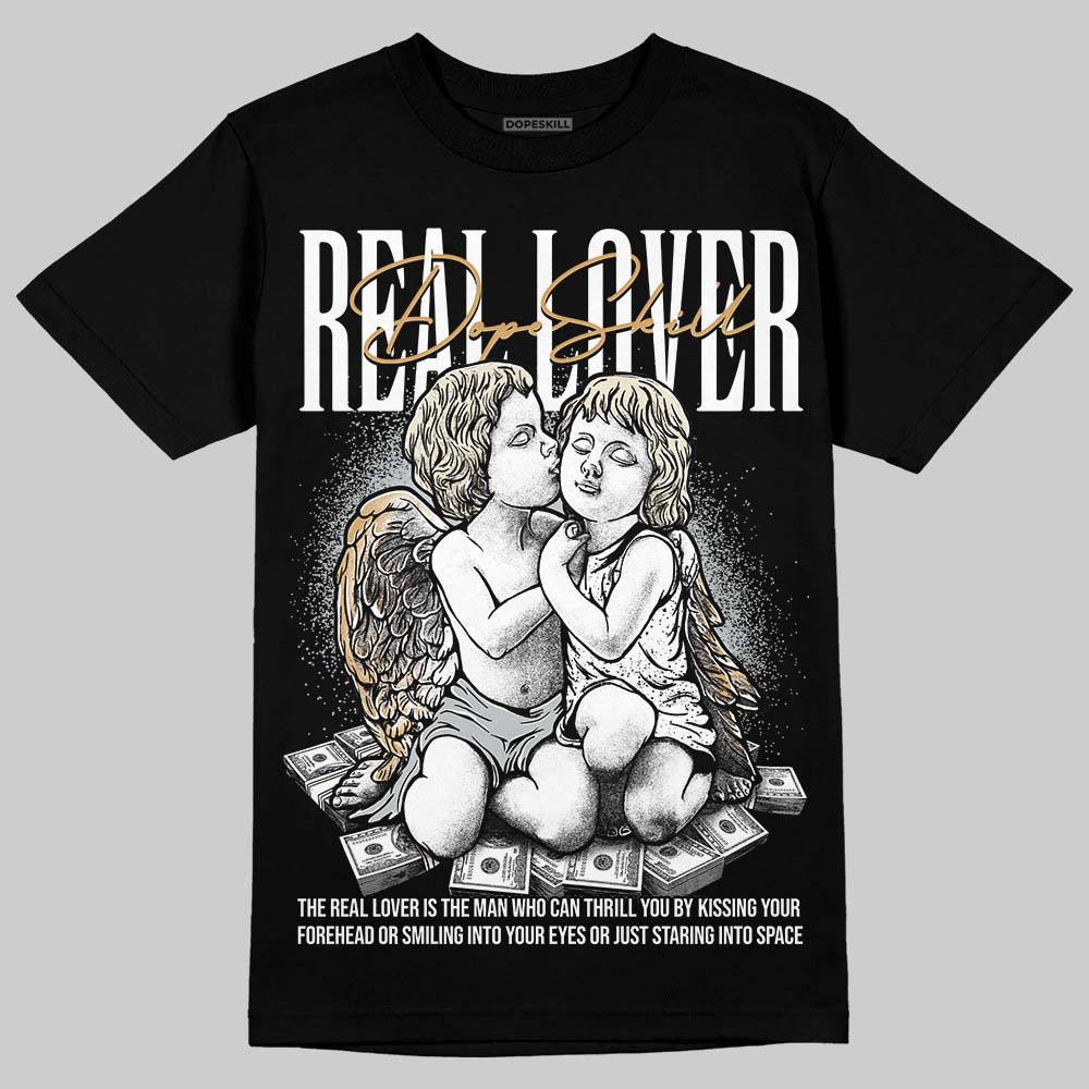 Jordan 5 Retro Reverse Metallic DopeSkill T-Shirt Real Lover Graphic Streetwear - Black