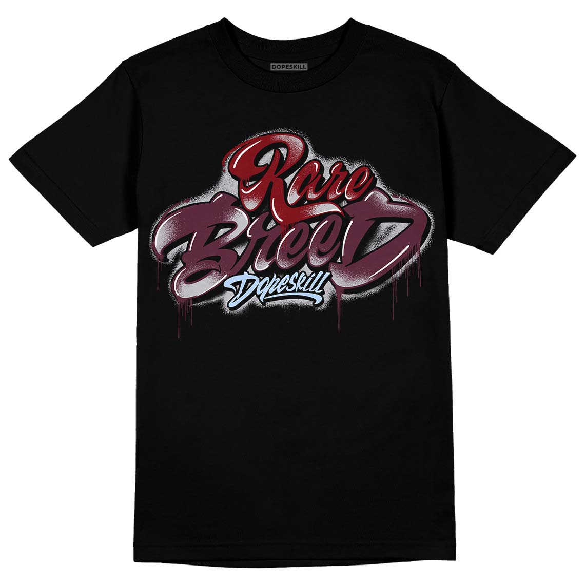 Jordan 5 Retro Burgundy (2023) DopeSkill T-Shirt Rare Breed Type Graphic Streetwear - Black 