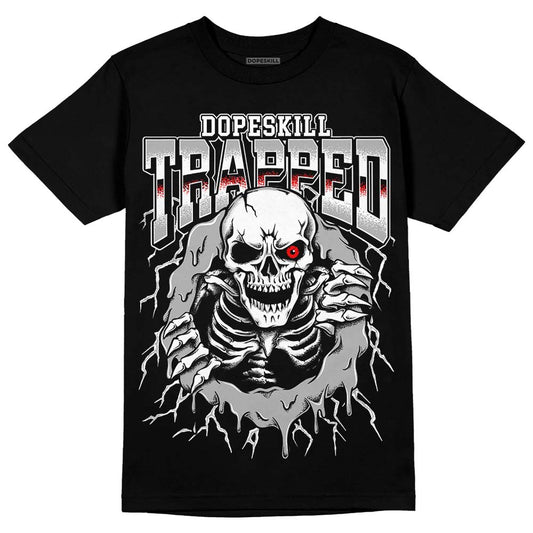 Jordan 1 Low OG “Shadow” DopeSkill T-Shirt Trapped Halloween Graphic Streetwear - Black