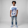 University Blue 6s DopeSkill Oversize Print T-Shirt Real Ones Choose Loyalty Graphic