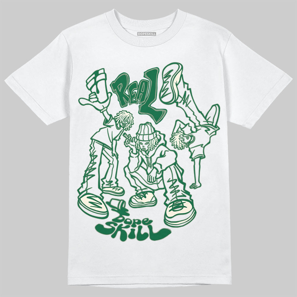 Jordan 13 GS “Pine Green” DopeSkill T-Shirt Real Y2K Players Graphic Streetwear - White