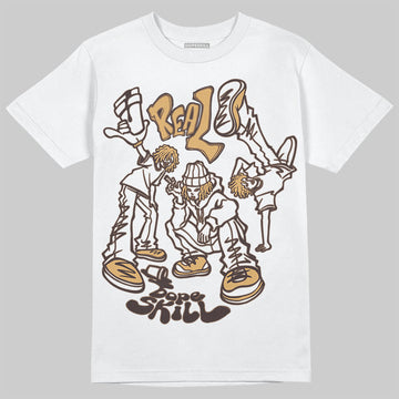 Jordan 5 “Earth/Metallic Gold” DopeSkill T-Shirt Real Y2K Players Garaphic Streetwear - White