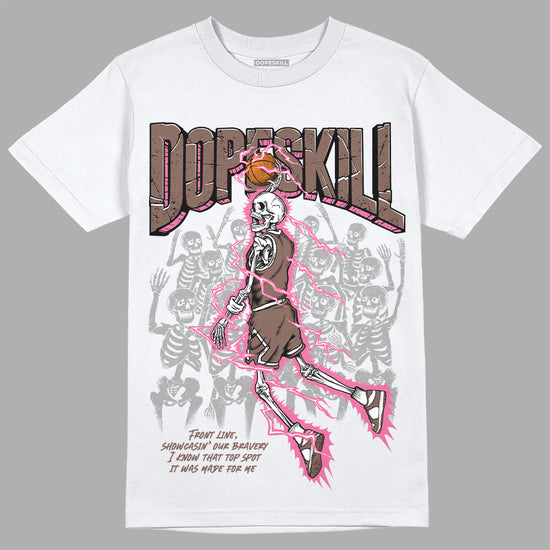 Dunk Low Smokey Mauve Playful Pink DopeSkill T-Shirt Thunder Dunk Graphic Streetwear - White 