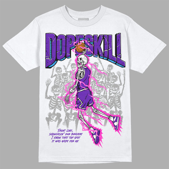 Dunk Low Championship Court Purple DopeSkill T-Shirt Thunder Dunk Graphic Streetwear - White