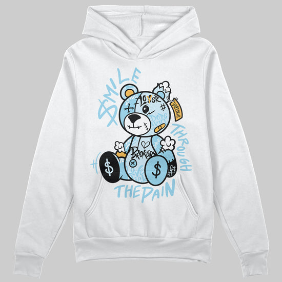 Vans Knu Stack Vintage Satin Dream Blue DopeSkill Hoodie Sweatshirt Smile Through The Pain Graphic Streetwear - White