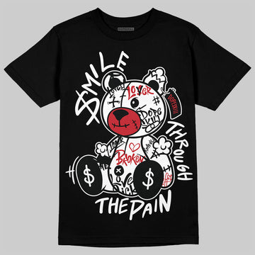 Jordan 11 “Bred Velvet” DopeSkill T-Shirt Smile Through The Pain Graphic Streetwear - Black