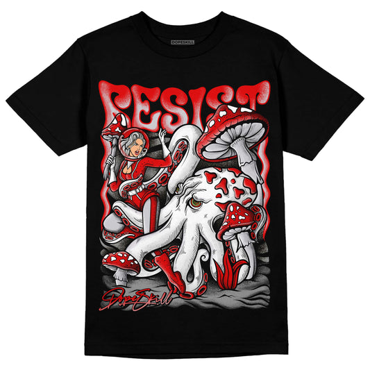Jordan 4 Retro Red Cement DopeSkill T-Shirt Resist Graphic Streetwear - Black
