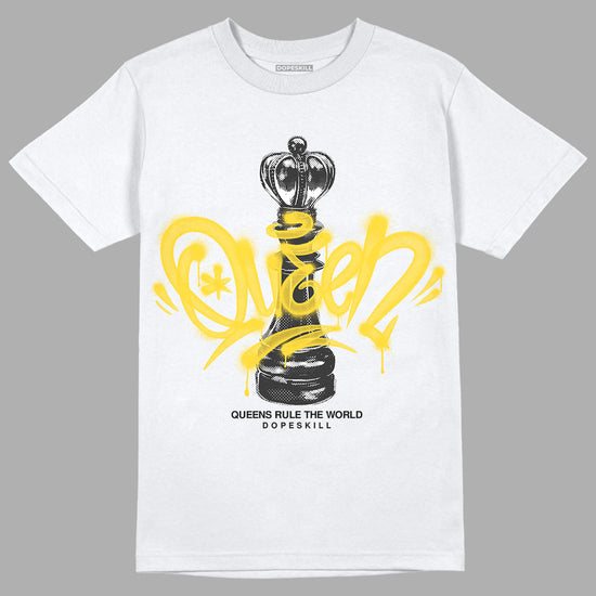 Jordan 4 Tour Yellow Thunder DopeSkill T-Shirt Queen Chess Graphic Streetwear - White