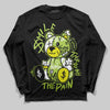 Jordan 13 Retro Bright Cactus DopeSkill Long Sleeve T-Shirt Smile Through The Pain Graphic Streetwear - Black