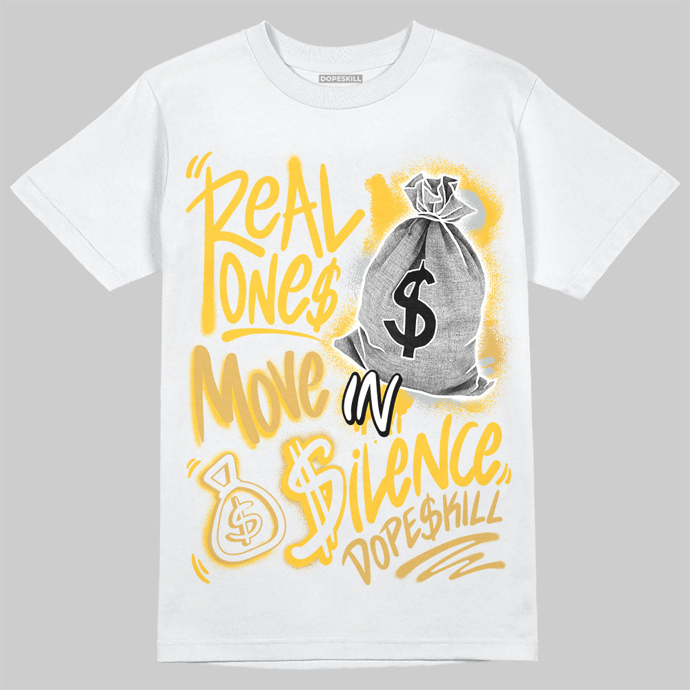 Jordan 12 "Phantom" DopeSkill T-Shirt Real Ones Move In Silence Graphic Streetwear - White