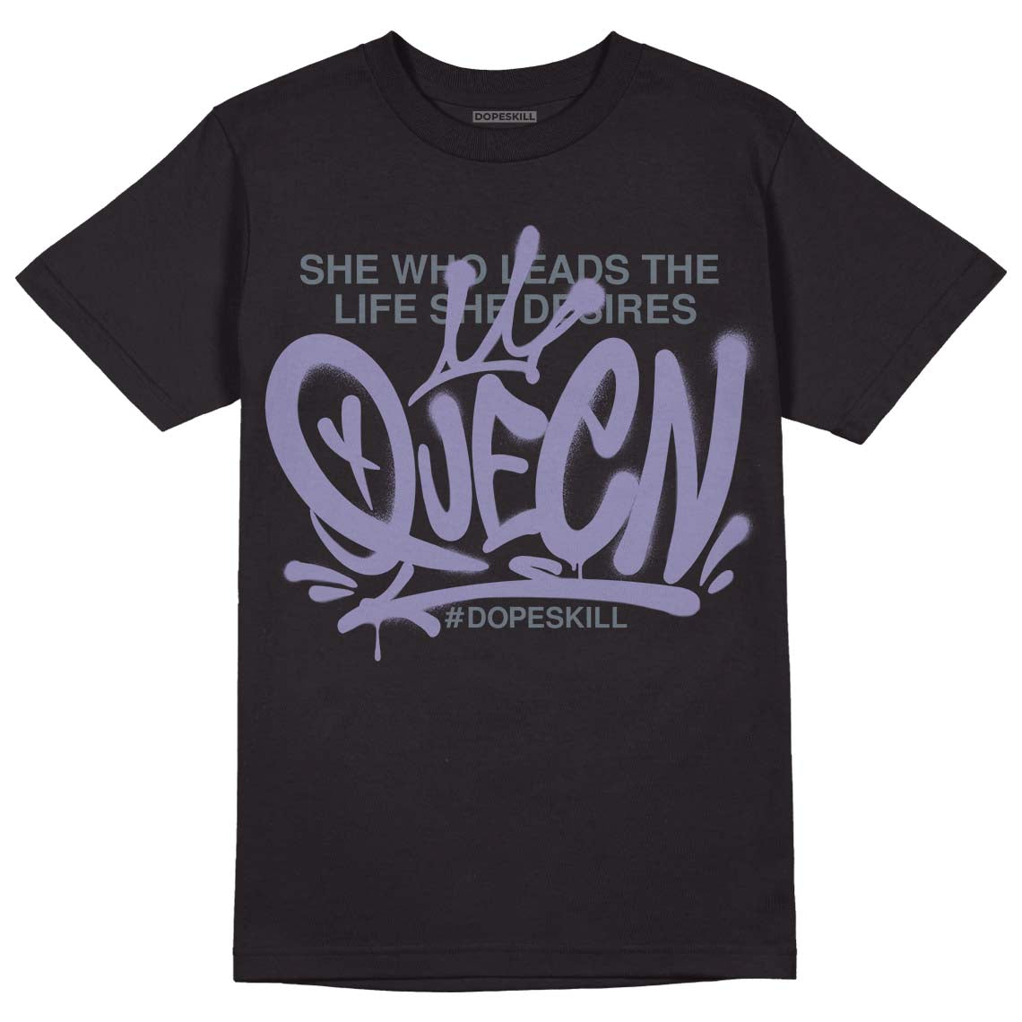 Jordan 5 Retro Low Indigo Haze DopeSkill T-Shirt Queen Graphic Streetwear  - Black