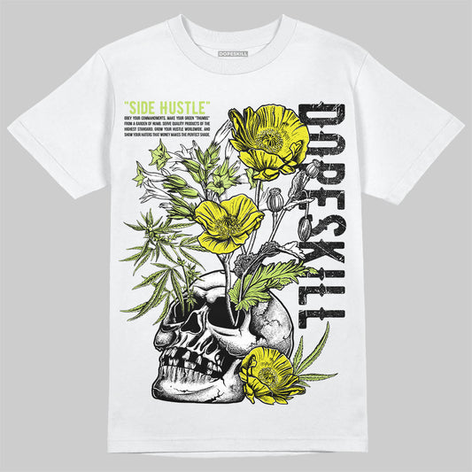 Jordan 13 Retro Bright Cactus DopeSkill T-Shirt Side Hustle Graphic Streetwear - White