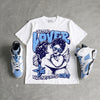 University Blue 6s DopeSkill Oversize Print T-Shirt Real Ones Choose Loyalty Graphic