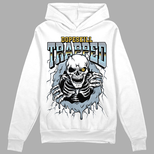 Jordan 13 “Blue Grey” DopeSkill Hoodie Sweatshirt Trapped Halloween Graphic Streetwear - White 