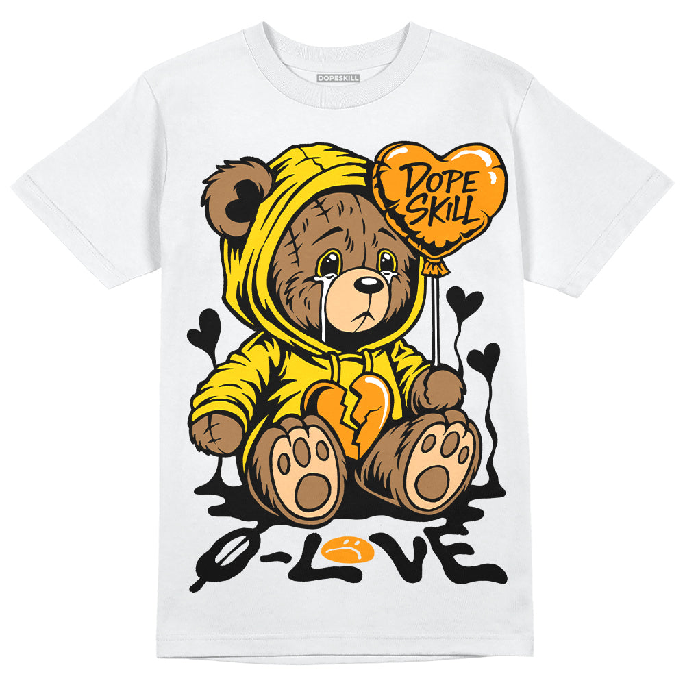 Jordan 6 “Yellow Ochre” DopeSkill T-Shirt Broken Bear Graphic Streetwear - White