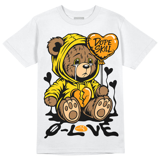 Jordan 6 “Yellow Ochre” DopeSkill T-Shirt Broken Bear Graphic Streetwear - White