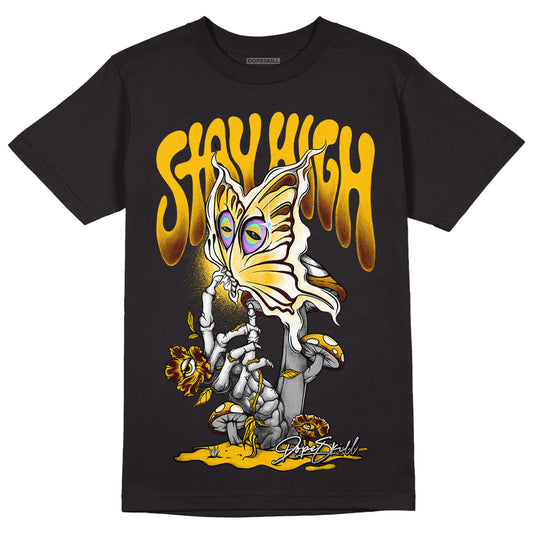 Dunk Yellow Bordeaux DopeSkill T-Shirt Stay High Graphic Streetwear - Black