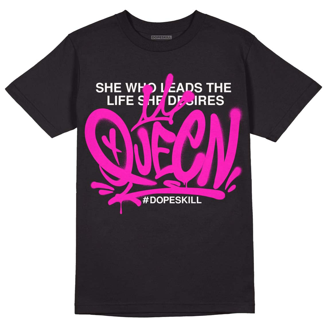 Dunk Low GS “Active Fuchsia” DopeSkill T-Shirt Queen Graphic Streetwear - Black