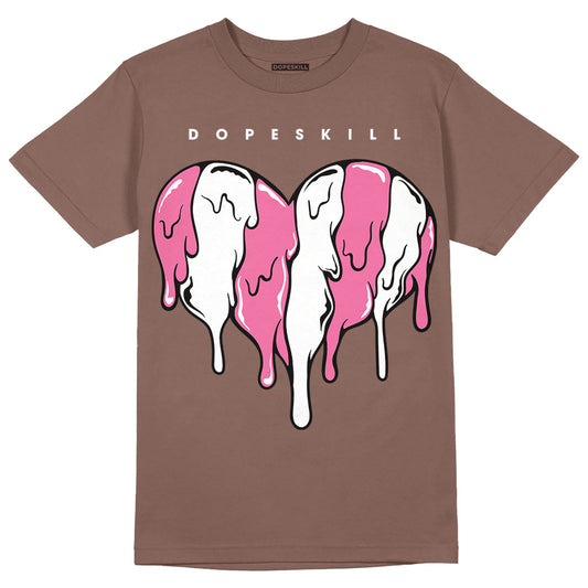 Dunk Low Smokey Mauve Playful Pink DopeSkill Brown Savana T-shirt Slime Drip Heart Graphic Streetwear 