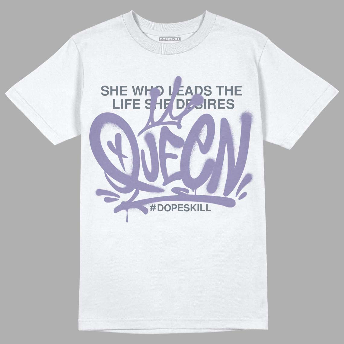 Jordan 5 Retro Low Indigo Haze DopeSkill T-Shirt Queen Graphic Streetwear  - White