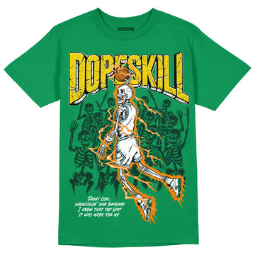 Jordan 5 “Lucky Green” DopeSkill Green T-shirt Thunder Dunk Graphic Streetwear 