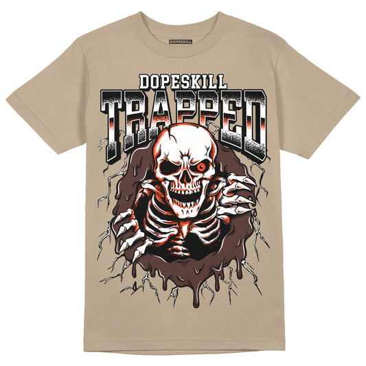 Jordan 1 High OG “Latte” DopeSkill Medium Brown T-shirt Trapped Halloween Graphic Streetwear