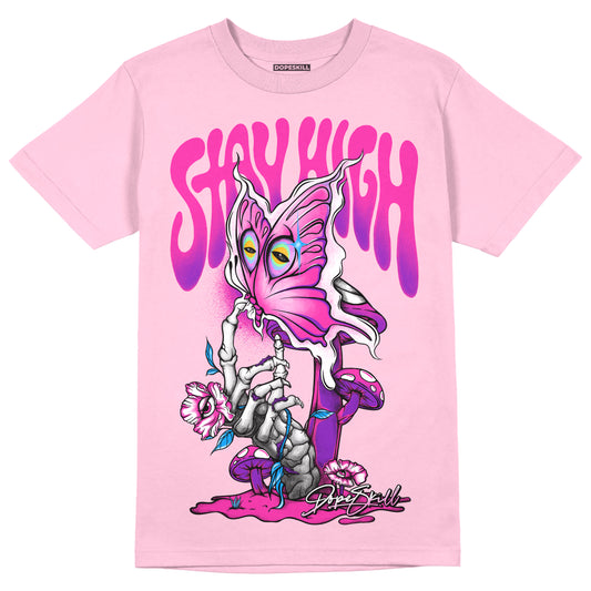Pink Sneakers DopeSkill Pink T-shirt Stay High Graphic Streetwear