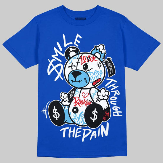 Jordan 12 “Blueberry” DopeSkill Royal T-shirt Smile Through The Pain Graphic Streetwear