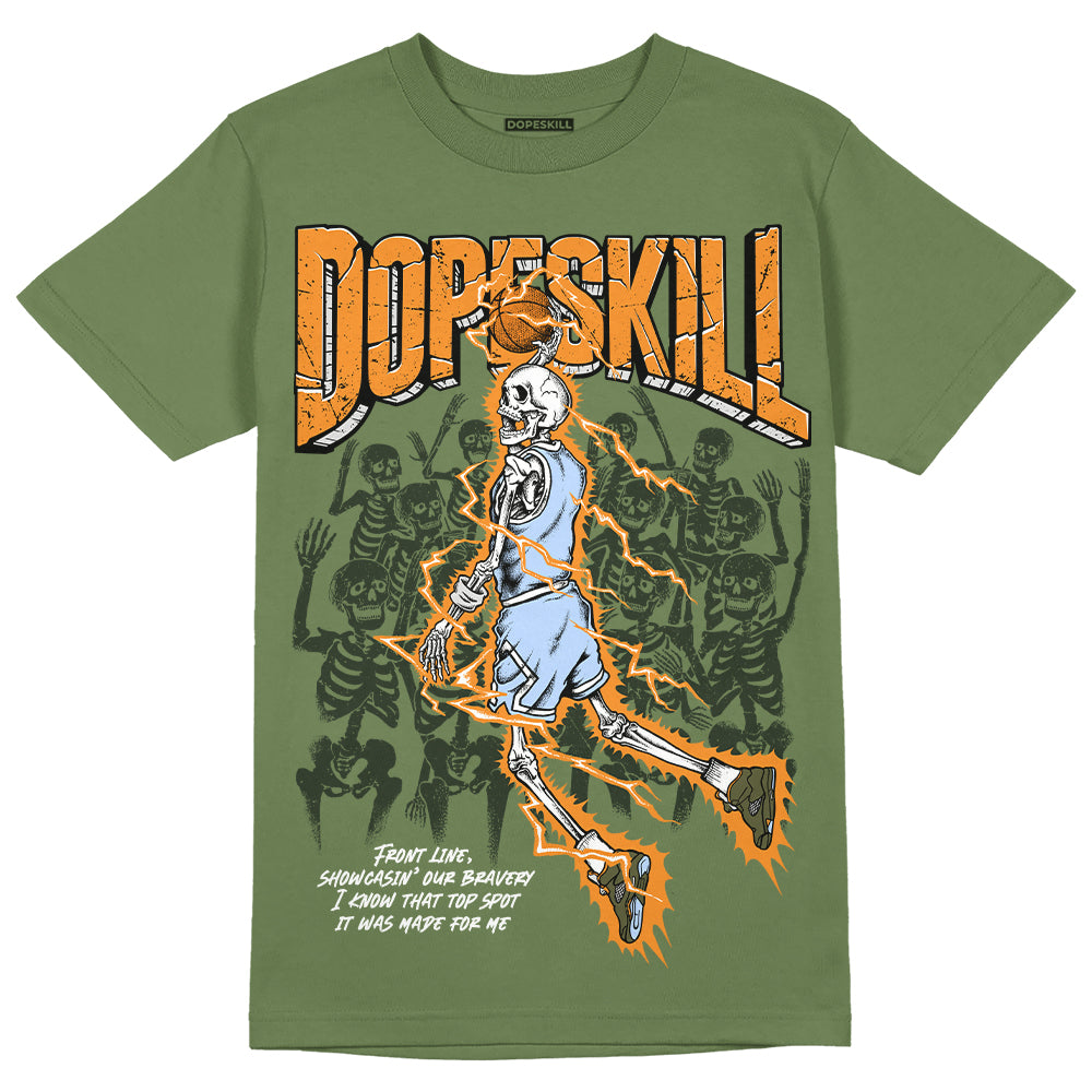 Jordan 5 "Olive" DopeSkill Olive T-shirt Thunder Dunk Graphic Streetwear