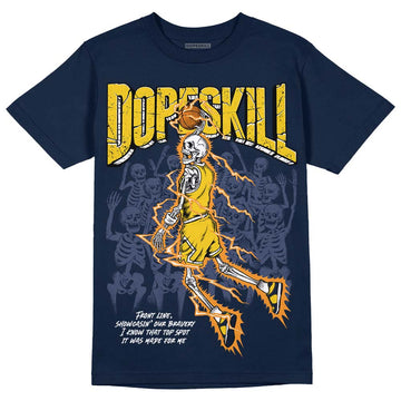 Dunk Low Vintage “Michigan” DopeSkill Midnight Navy T-Shirt Thunder Dunk Graphic Streetwear 