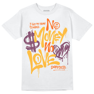 Jordan 1 Retro High OG Brotherhood DopeSkill T-Shirt No Money No Love Typo Graphic Streetwear - White