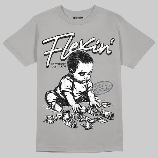 Jordan 5 Retro Wolf Grey (2026) DopeSkill T-Shirt Flexin' Graphic Streetwear - Gravel
