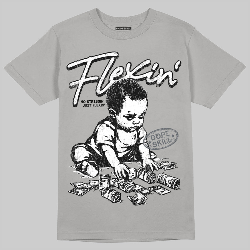 Jordan 5 Retro Wolf Grey (2026) DopeSkill T-Shirt Flexin' Graphic Streetwear - Gravel