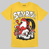 Jordan 5 'Tokyo' DopeSkill T-Shirt Stay Busy Graphic Streetwear - Gold